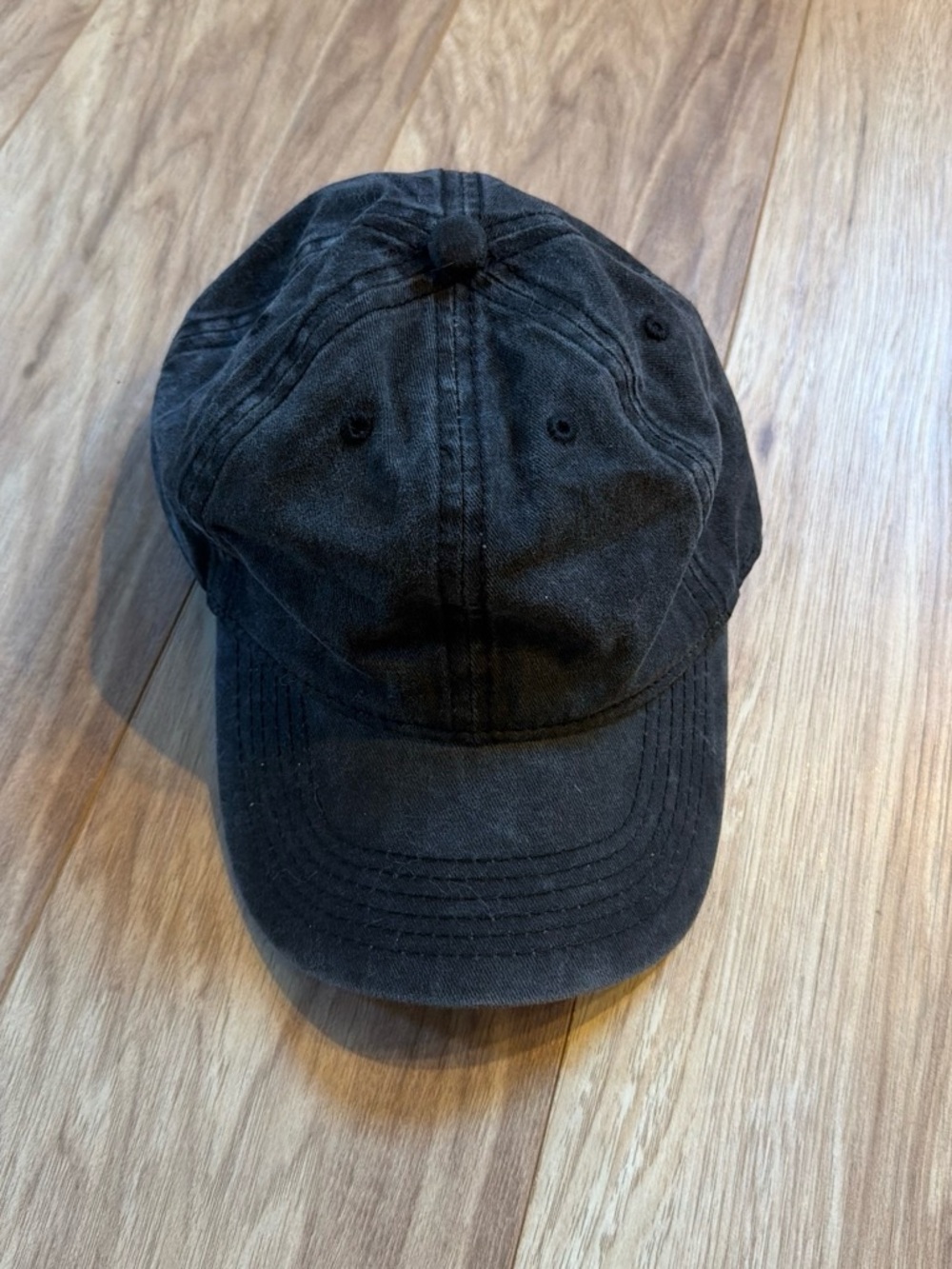 Classic black denim baseball cap